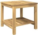 vidaXL Couchtisch Wei&szlig; gewaschen 48,5 x 49 x 45 cm Massivholz Akazie |...