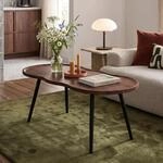 [en.casa] Couchtisch Ken mit geschwungener Tischplatte | Beistelltisch,...