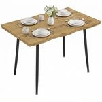 HOMCOM Esstisch K&uuml;chentisch f&uuml;r 4 Personen Nordisch 110 x 70 cm Eiche |...