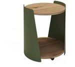 Vicco Couchtisch Lofta, Gr&uuml;n, 40 x 40 cm | mit Rollen f&uuml;r flexible...