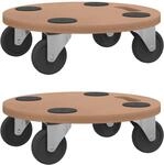 vidaXL Rollbretter 2 STK., Transportroller mit Anti Rutsch Pad, Transporthilfe...