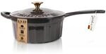 R&ouml;mertopf Stielkasserolle Gusseisen 22 cm 2,3 L mit Deckel, Anthrazit | F&uuml;r Saucen,