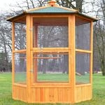 zooprinz Vogelk&auml;fig aus Holz &ndash; Vogelvoliere mit Sitzstangen | Vogelk&auml;fig aus
