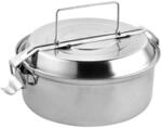 Fiambrera Acero Inoxidable Con 2 Platos &Oslash; 18 cm,