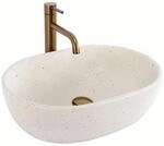 Rea- Aufsatzwaschbecken Amelia Sandy 48 Oval, Imitationsstein
