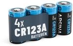 ABSINA CR123A 3V Lithium Batterie f&uuml;r Fotoapparat & vieles mehr | 4er Pack...