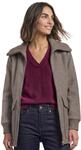 Street One Damen 1005901 Mantel mit Wollanteil und Strickkragen