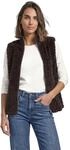 Street One Damen Fake Fur Weste mit Strickdetails