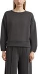 COMMA Damen Sweatshirt &ndash; Regular Fit, Rundhalsausschnitt, Faltendetail