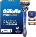 Gillette Fusion 5 Proglide Rasierer Herren, Metall, Blau/Grau | UEFA Champions League