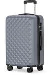 YONSLY Koffer Suitcase L Grau, Trolley Reisekoffer, Rollkoffer Handgep&auml;ck mit 4