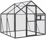 vidaXL Voliere Anthrazit 1,79x2x1,85 m Aluminium