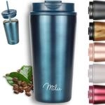 Milu Thermobecher 500ml - 100% Auslaufsicher - Edelstahl Kaffeebecher to go...