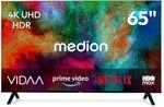 MEDION 163,9 cm (65 Zoll) Ultra HD Fernseher (Smart-TV, HDR10, VIDAA Store, HBO...