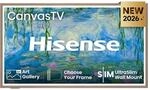 Hisense 65S7DS Canvas TV, 65 Zoll, 4K QLED, Kunst-Galerie, Hi-Matte Display,