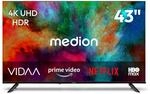 MEDION 108 cm (43 Zoll) Ultra HD Fernseher (Smart-TV, HDR10, VIDAA Store, HBO...