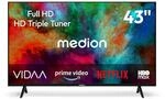 MEDION 108 cm (43 Zoll) Full HD Fernseher (Smart-TV, VIDAA Store, HBO Max,...