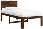 vidaXL Einzelbettgestell mit Kopfteil Rostock Dunkelbraun 80 x 200 cm