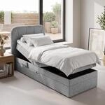 BEAUTY SOFA Boxspringbett Romeo 90x200 cm elektrisch verstellbar mit Bettkasten,
