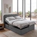 BEAUTY SOFA Boxspringbett Romeo elektrisch verstellbar, mit Bettkasten, 2