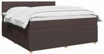 vidaXL Boxspringbett mit Matratze Dunkelbraun 180 x 200 cm Stoff
