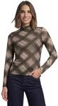 Damen Shirt aus Mesh mit gerafftem Turtle Neck