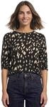 Damen Langarm Shirt mit Rundhals und Rehmuster