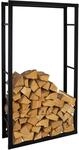 ML-Design Kaminholzregal 80x150x25 cm rechteckig, Schwarz, Metall, Innen/Au&szlig;en,