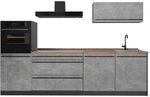 Vicco K&uuml;chenzeile R-Line, Beton/Anthrazit 280 cm | 5 Module &middot;...