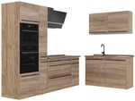 Vicco Eckk&uuml;che R-Line, Sonoma/Goldkraft Eiche 230 x 120 cm | 8 Module &middot;