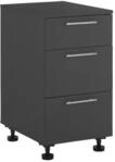 Laundreezy Unterschrank Schubladenschrank Anthrazit 50 x 92 x 68 cm (B/H/T) | Schrank