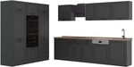 Vicco K&uuml;chenzeile R-Line, Anthrazit Landhaus/Anthrazit 180 cm | 12 Module &middot;