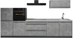 Vicco K&uuml;chenzeile R-Line, Beton/Anthrazit 340 cm | 6 Module &middot;...