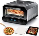 ZACHVO Elektrischer Pizzaofen 450 &deg;C mit Sichtfenster & Innenbeleuchtung | Pizza bis