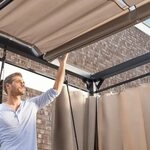 Home Deluxe - Vorhang + Dach PROVENCE - passend zu Gartenliege Provence I