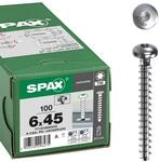 SPAX Betonschraube Panhead, 6 x 45 mm 10/5, 100 St&uuml;ck, T-STAR T30 | Stahl,