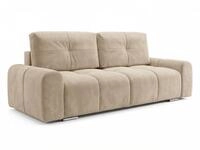 Sofnet - Schlafsofa Fluffy mit Bettkasten (Beige, Vibe 06) | Sofa mit...