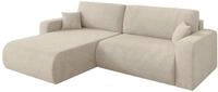ALTDECOR Ecksofa mit Schlaffunktion L-Form BERY-L 276x193x88 - Creme | Corner...
