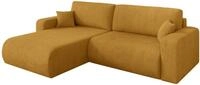 ALTDECOR Ecksofa mit Schlaffunktion L-Form BERY-L 276x193x88 - Senfgelb |...