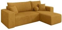 ALTDECOR Ecksofa mit Schlaffunktion L-Form SENO-L 249x139x85 - Senfgelb |...