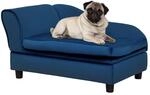 PawHut Hundesofa mit Lagerraum f&uuml;r kleine Hunde 76 x 45 x 43 cm Blau | Hundebett,