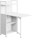 Vicco Esstisch Savio, Wei&szlig;, 30-100 x 57 cm | mit klappbarer Tischplatte, als