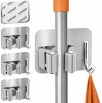 ECENCE Besenhalterung Wand selbstklebend 4 St&uuml;ck Ger&auml;tehalter | Besenhalter...