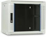 DSIT 9HE Netzwerkschrank 19 Zoll Wandmontage Glast&uuml;r Wei&szlig; | (BxTxH)...