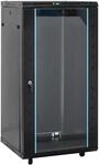 vidaXL 22HE Netzwerkschrank mit Schwenkf&uuml;&szlig;en 19" IP20 60x60x120 cm