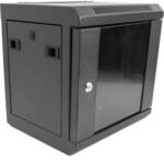 DeLOCK Netzwerkschrank 10 Zoll mit Glast&uuml;r, 6 Einheiten, Schwarz