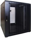 DSIT 12 HE - Kleiner Serverschrank - perforierter Frontt&uuml;r | (BxTxH)...