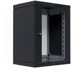 EFB 19" geh&auml;use X-Rack mit Glast&uuml;r 400-600mm 15HE schwarz