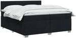 vidaXL Boxspringbett mit Matratze und LED Schwarz 200 x 200 cm Stoff |...