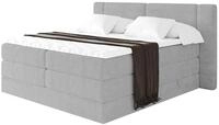 ALTDECOR Boxbett mit H3 H4 Matratze Evon King - 200x200 - Grau | Lattenrost,...